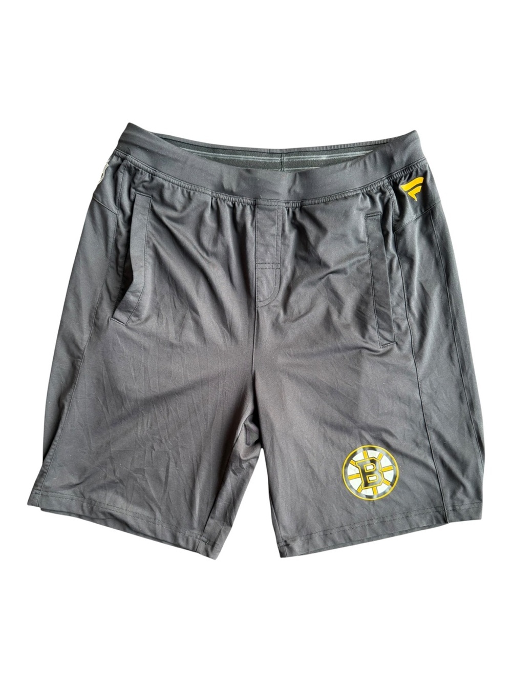 Boston Bruins NHL Authentic Pro Fanatics Athletic Black Shorts Size: L